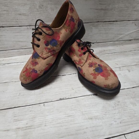 NWOT DR MARTENS BLACK FLORAL 3 EYE OXFORD SHOES SIZE 6UK/8US RARE VINTAGE - Picture 13 of 13